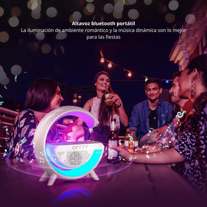 Cargador Inalámbrico Con Parlante Y Luces